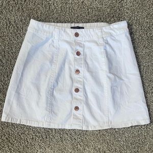 White Celebrity Pink Size 11/30 Button Down Skirt With Stretch